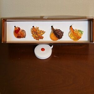 Plastic Thanksgiving Napkin Rings Set of 4